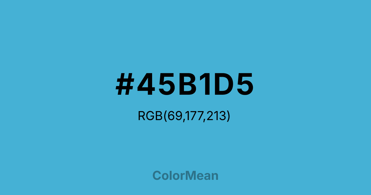 Color swatch image showing #45B1D5 with RGB(69,177,213) values