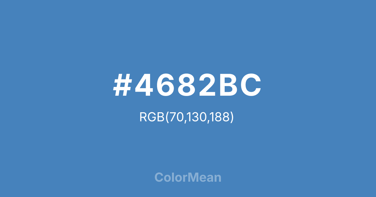 Color swatch image showing #4682BC with RGB(70,130,188) values