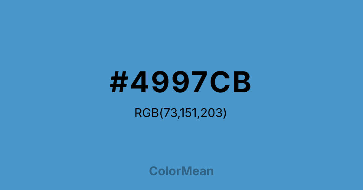 Color swatch image showing #4997CB with RGB(73,151,203) values