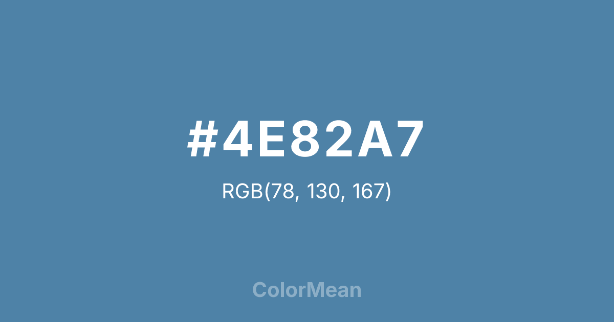 Color swatch image showing #4E82A7 with RGB(78,130,167) values