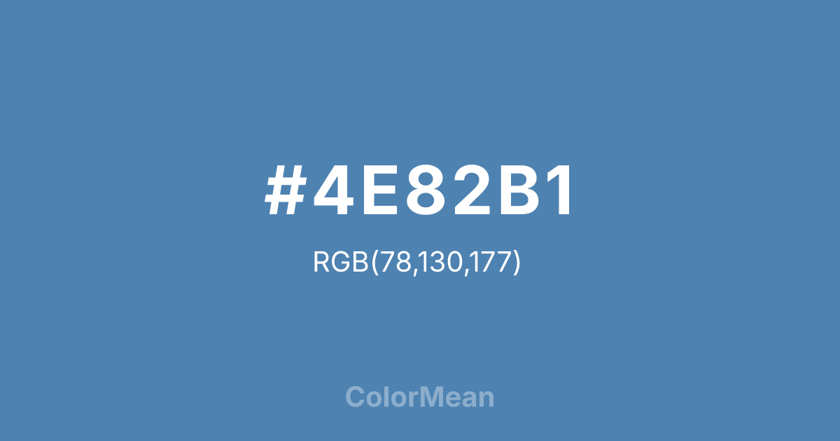 Color swatch image showing #4E82B1 with RGB(78,130,177) values