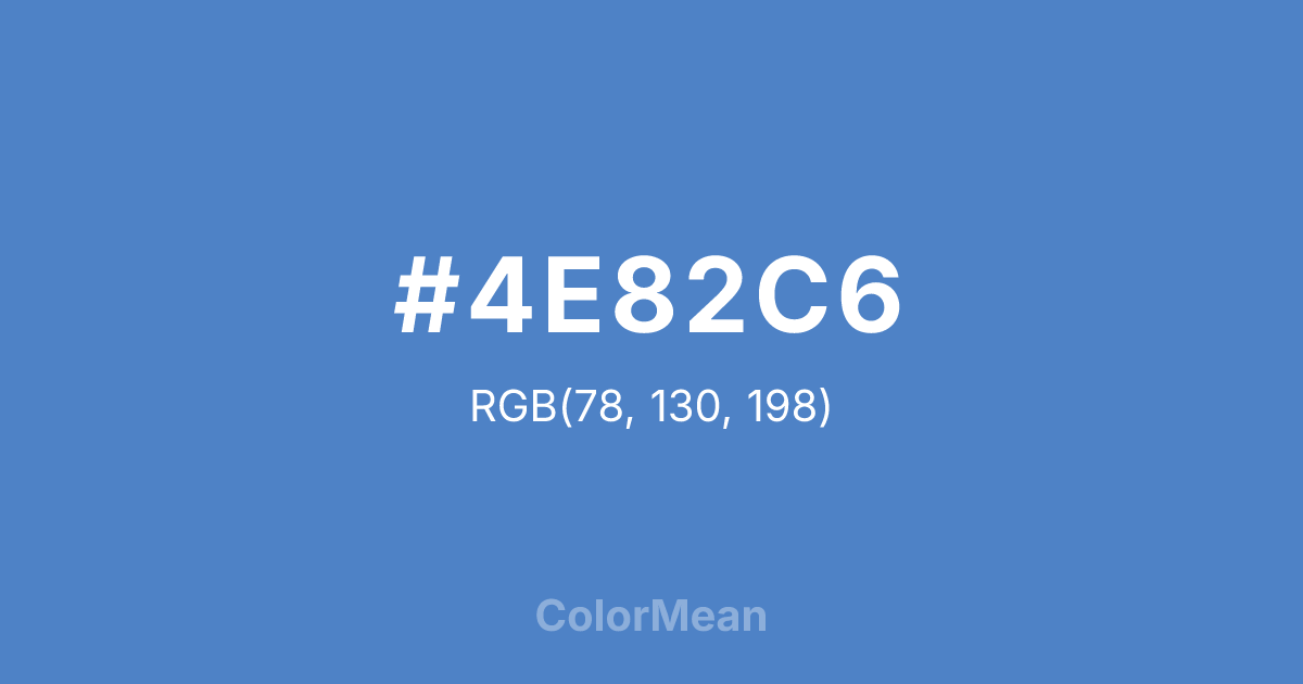 Color swatch image showing #4E82C6 with RGB(78,130,198) values