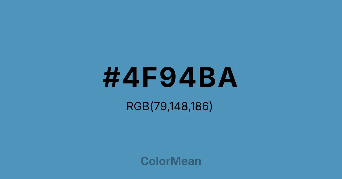 Color swatch image showing #4F94BA with RGB(79,148,186) values
