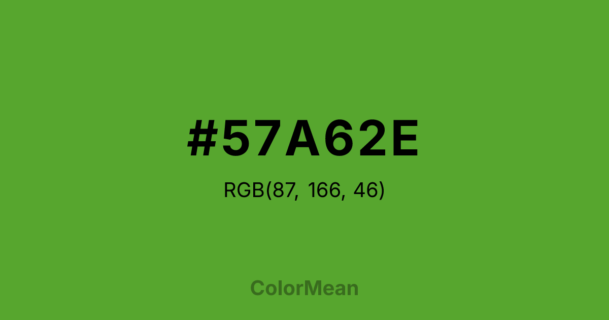 Color swatch image showing #57A62E with RGB(87,166,46) values