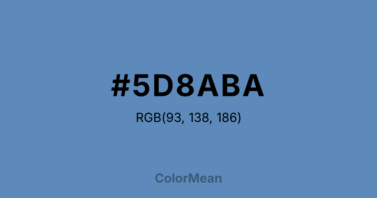 Color swatch image showing #5D8ABA with RGB(93,138,186) values