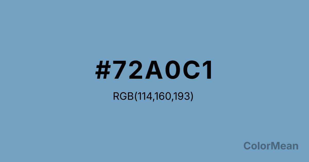 Color swatch image showing Air superiority Blue (#72A0C1) with RGB(114,160,193) values
