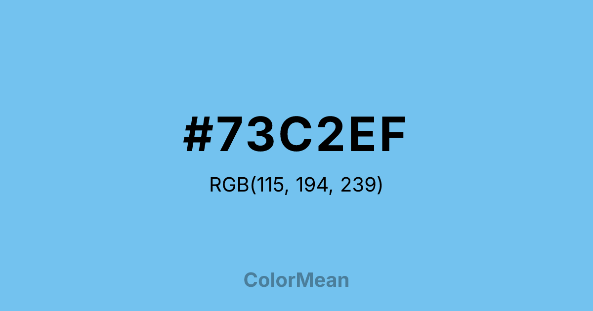 Color swatch image showing #73C2EF with RGB(115,194,239) values