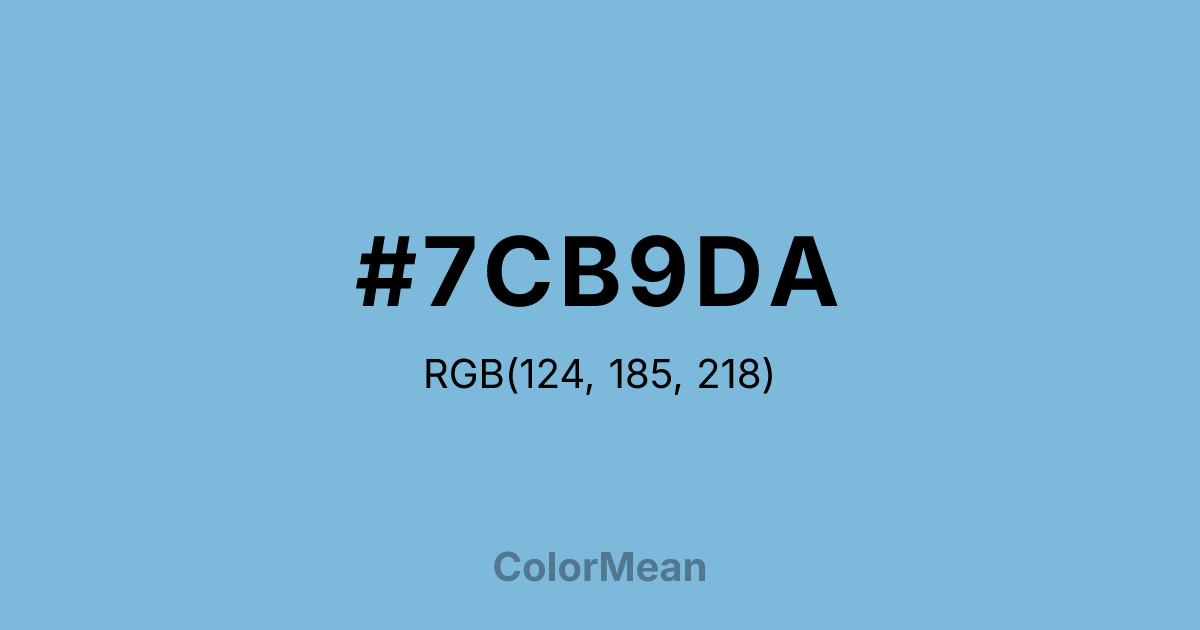 Color swatch image showing #7CB9DA with RGB(124,185,218) values