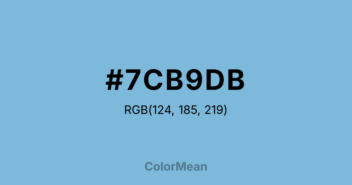 Color swatch image showing #7CB9DB with RGB(124,185,219) values