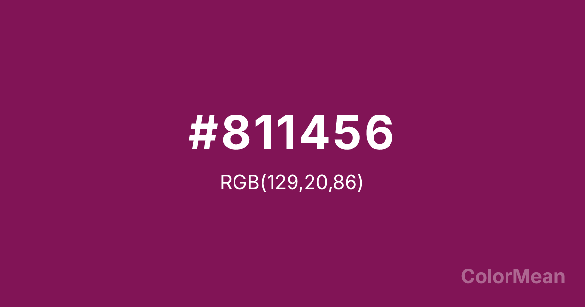 Color swatch image showing #811456 with RGB(129,20,86) values