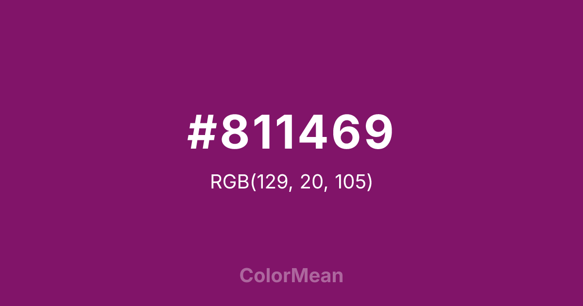 Color swatch image showing #811469 with RGB(129,20,105) values