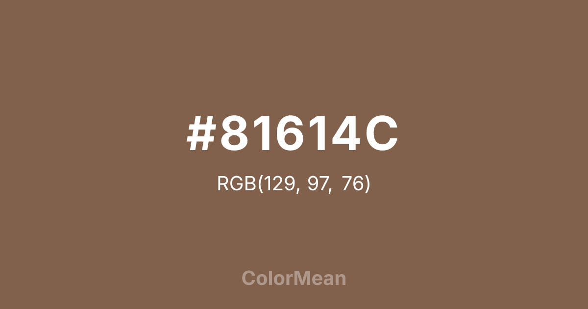 Color swatch image showing #81614C with RGB(129,97,76) values