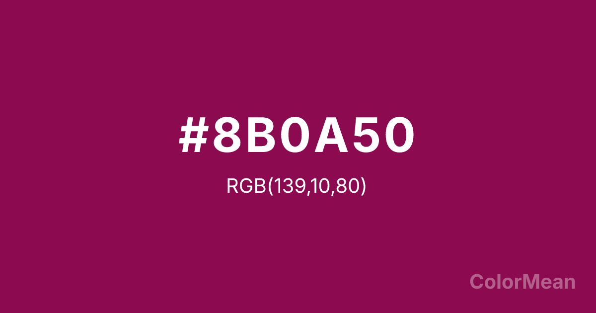 Color swatch image showing DeepPink4 (#8B0A50) with RGB(139,10,80) values