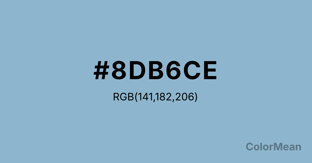 Color swatch image showing #8DB6CE with RGB(141,182,206) values