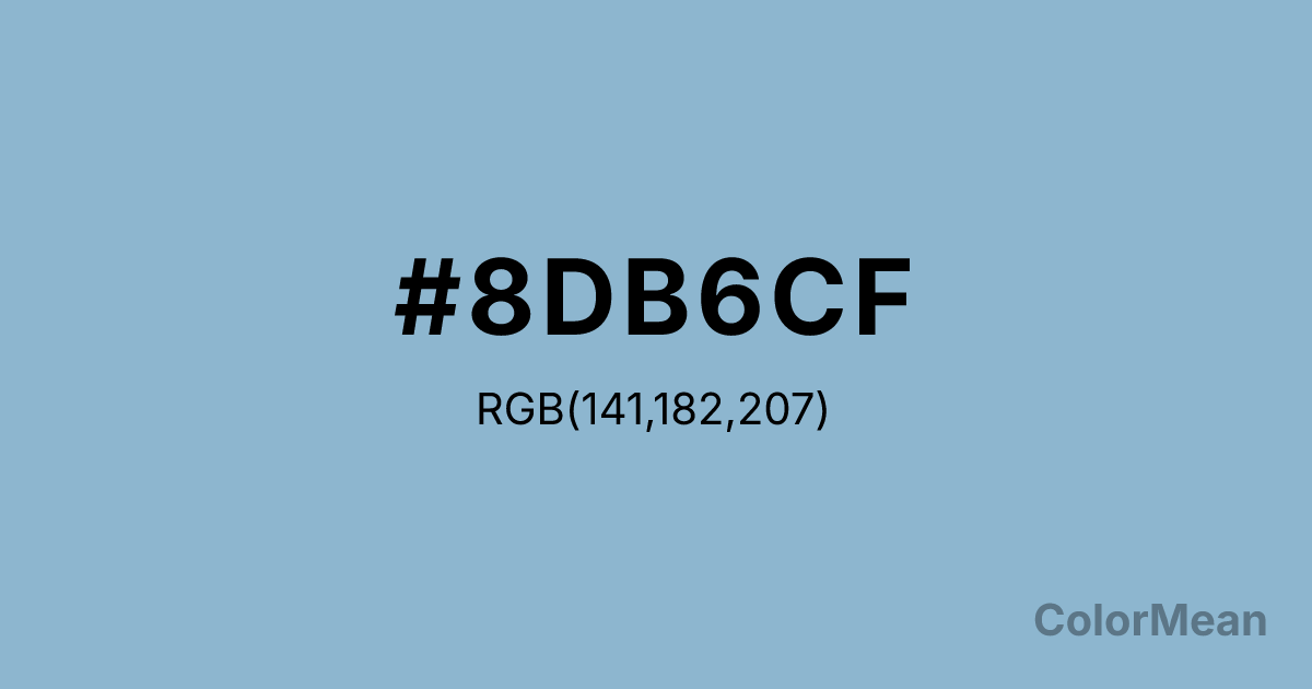 Color swatch image showing #8DB6CF with RGB(141,182,207) values