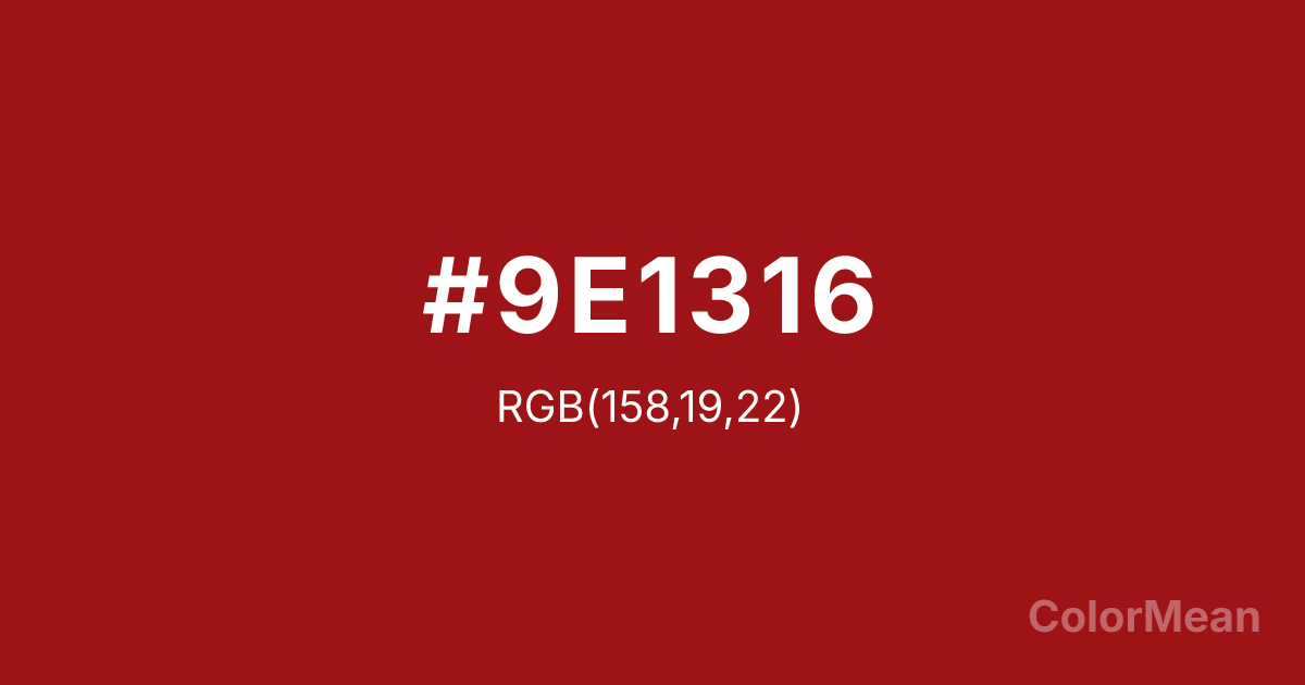 Color swatch image showing Spartan Crimson (#9E1316) with RGB(158,19,22) values