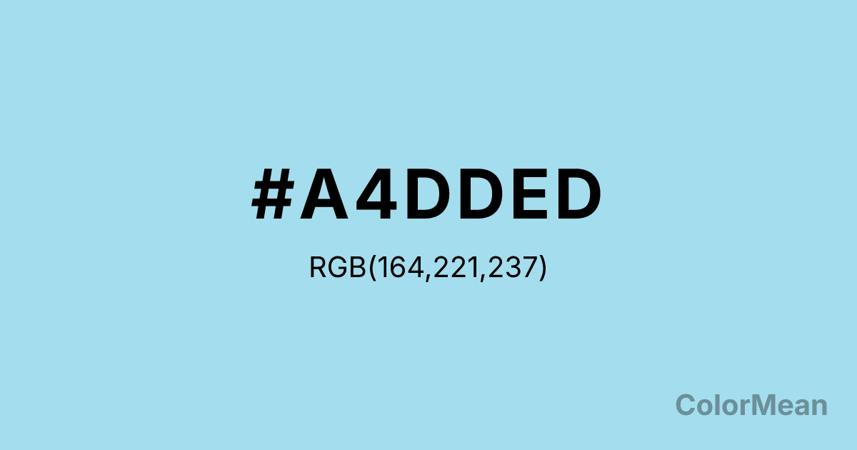 Color swatch image showing Non-Photo Blue (#A4DDED) with RGB(164,221,237) values