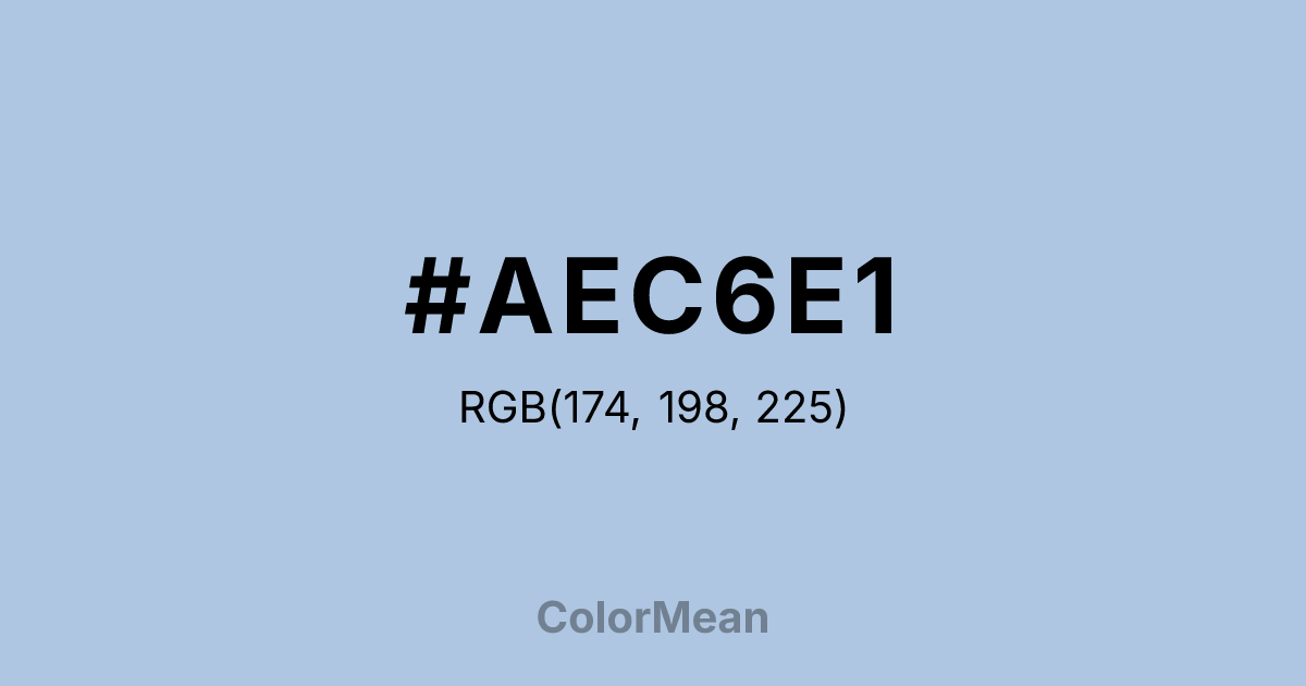 Color swatch image showing #AEC6E1 with RGB(174,198,225) values