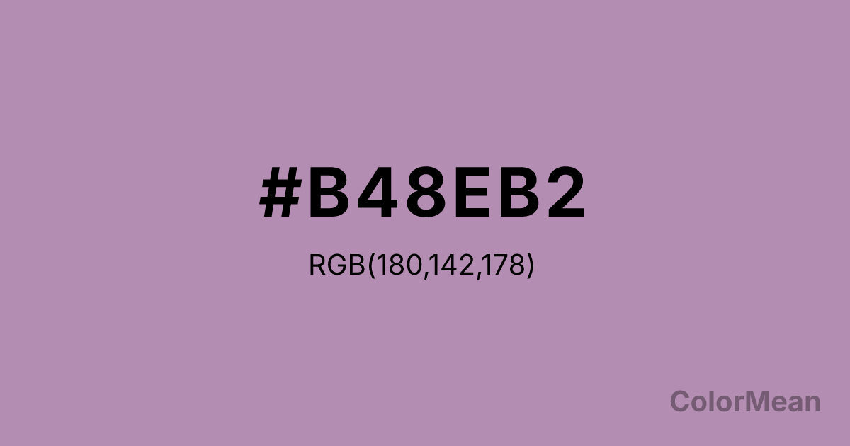 Color swatch image showing Lavender Herb (#B48EB2) with RGB(180,142,178) values
