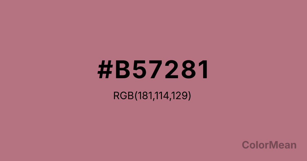 Color swatch image showing Turkish Rose (#B57281) with RGB(181,114,129) values