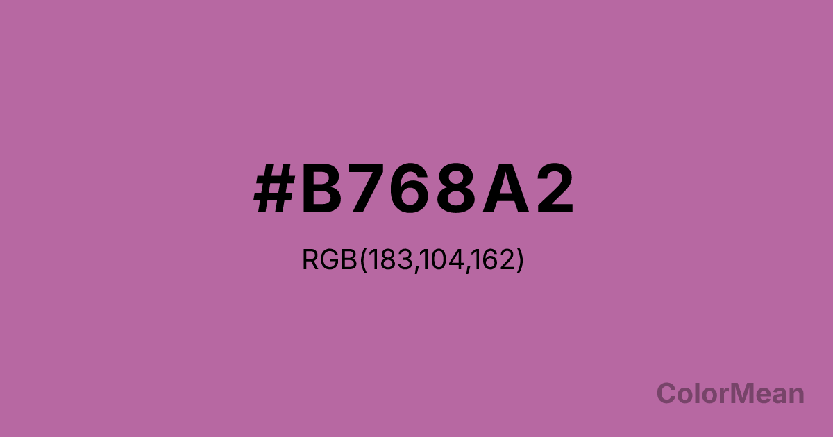 Color swatch image showing Pearly Purple (#B768A2) with RGB(183,104,162) values