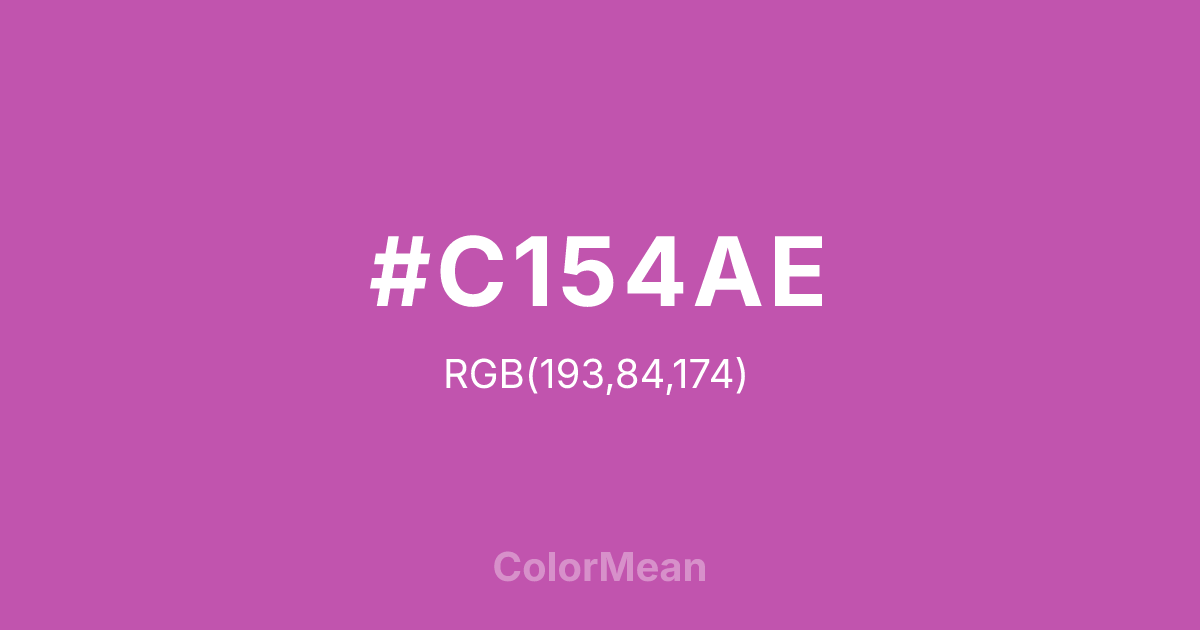 Color swatch image showing #C154AE with RGB(193,84,174) values