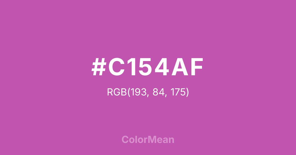 Color swatch image showing #C154AF with RGB(193,84,175) values