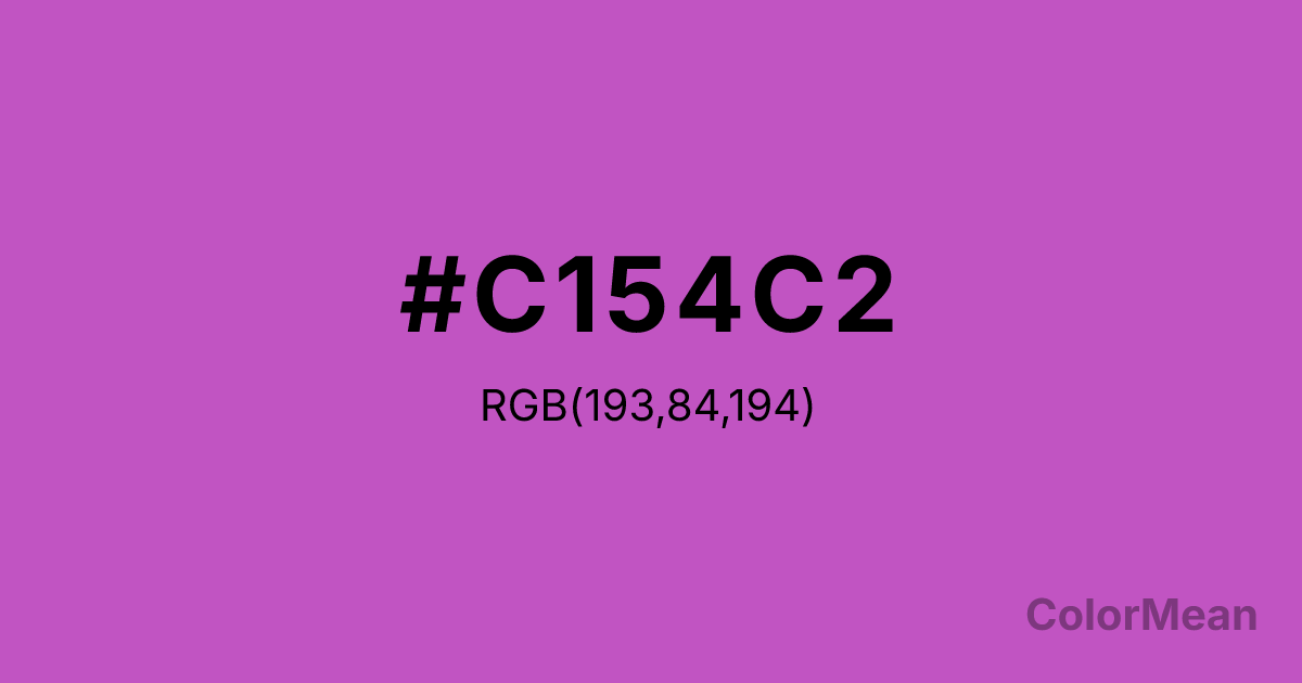 Color swatch image showing #C154C2 with RGB(193,84,194) values
