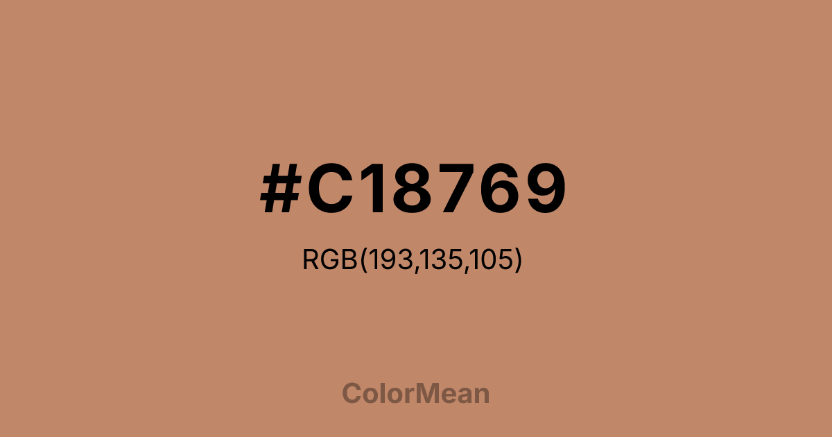 Color swatch image showing #C18769 with RGB(193,135,105) values