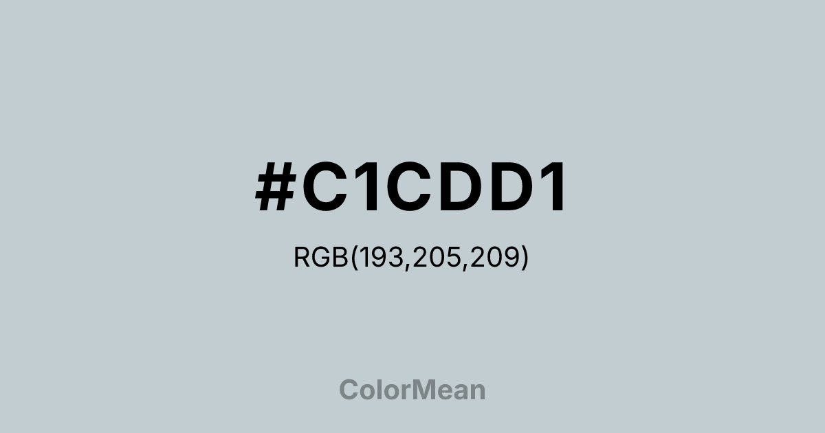 Color swatch image showing #C1CDD1 with RGB(193,205,209) values