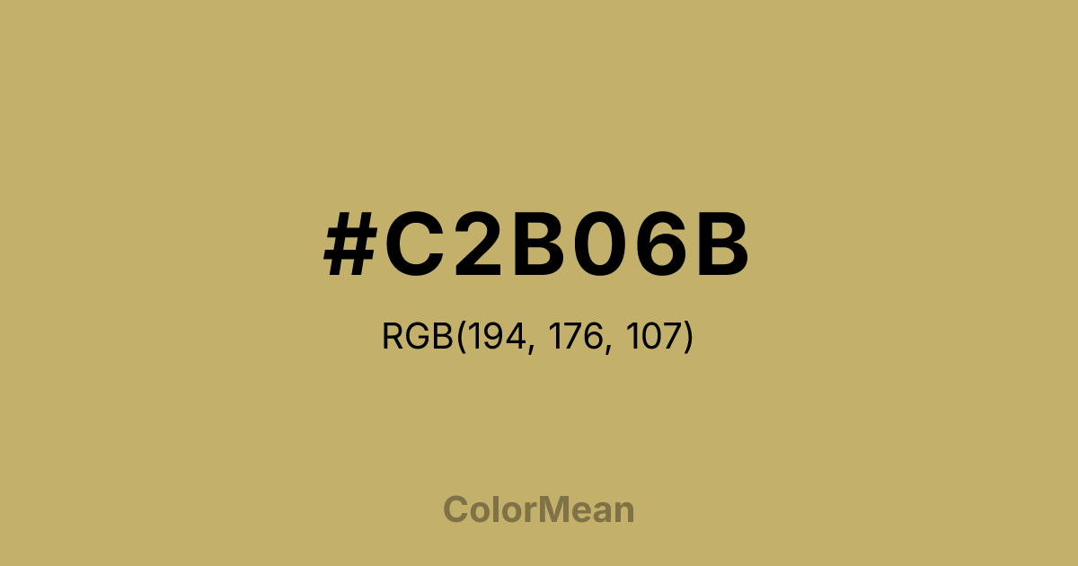 Color swatch image showing #C2B06B with RGB(194,176,107) values