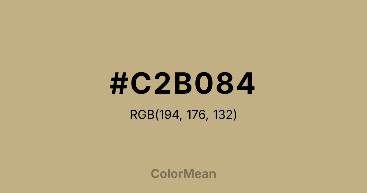 Color swatch image showing #C2B084 with RGB(194,176,132) values