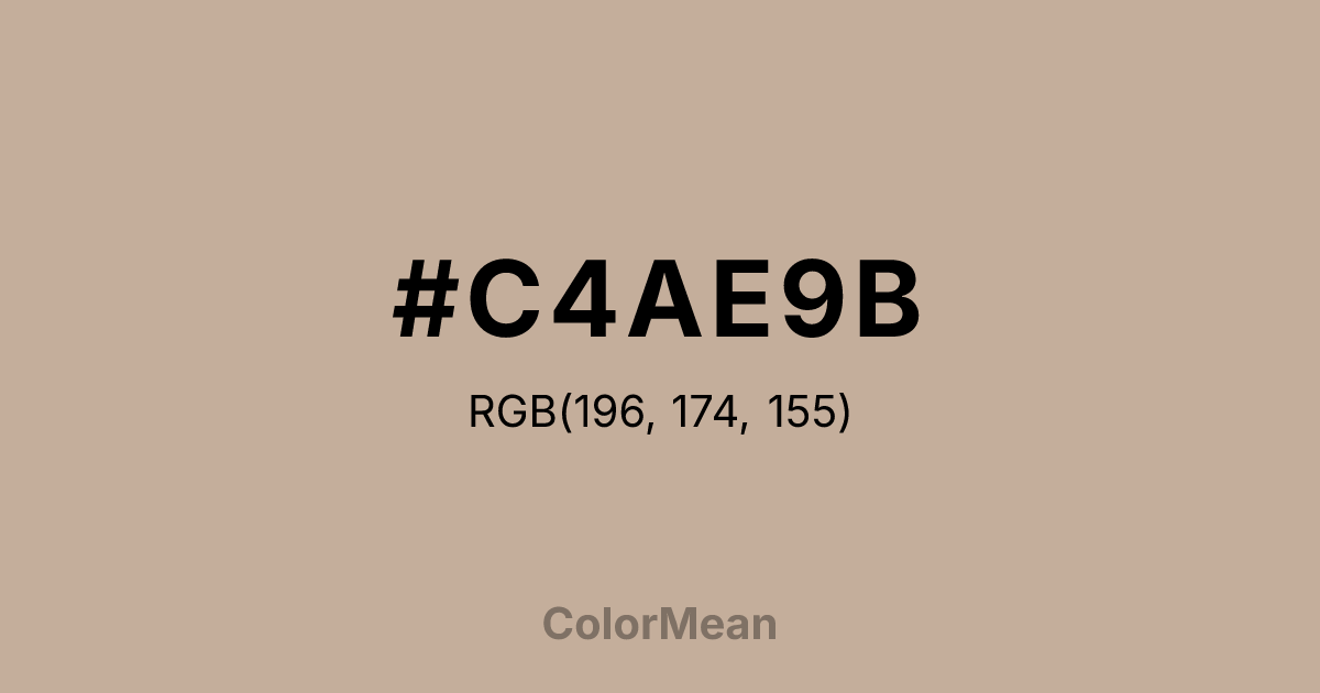 Color swatch image showing #C4AE9B with RGB(196,174,155) values