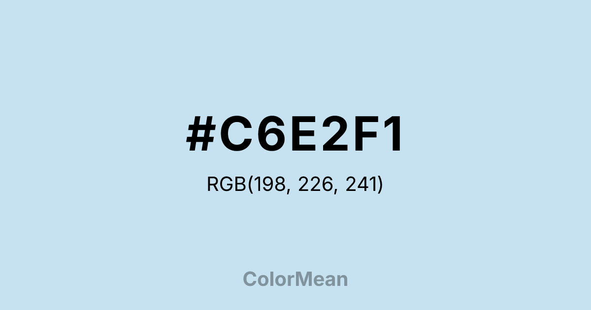 Color swatch image showing #C6E2F1 with RGB(198,226,241) values