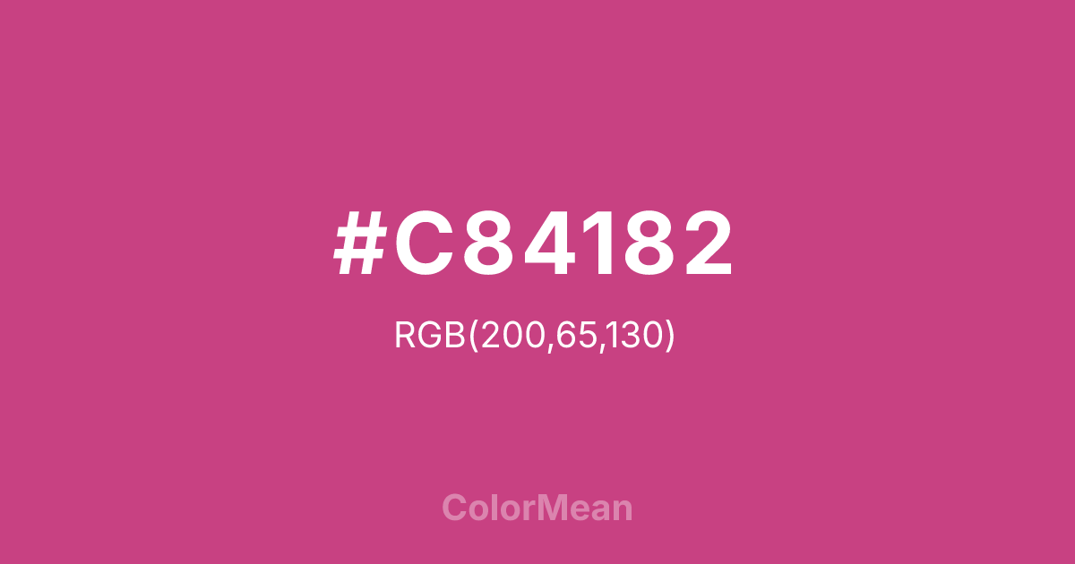 Color swatch image showing #C84182 with RGB(200,65,130) values
