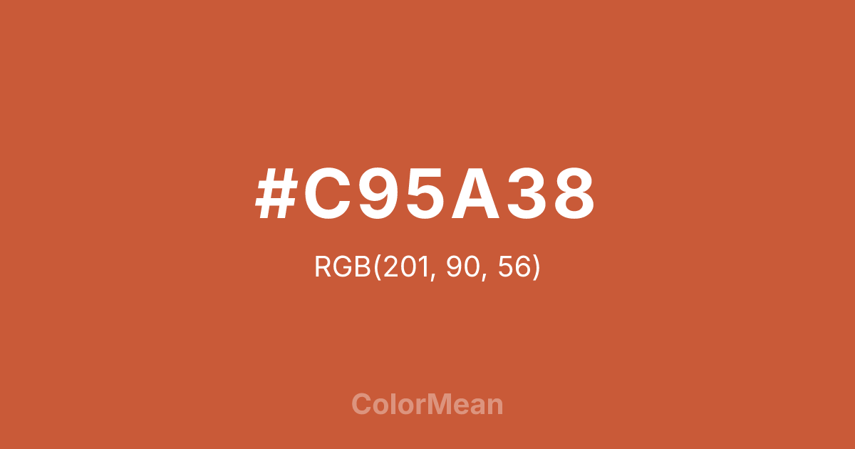 Color swatch image showing #C95A38 with RGB(201,90,56) values