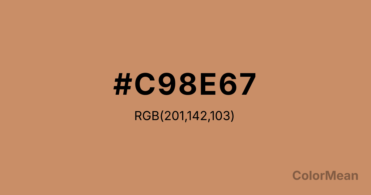 Color swatch image showing #C98E67 with RGB(201,142,103) values