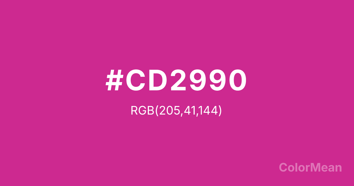 Color swatch image showing Maroon3 (#CD2990) with RGB(205,41,144) values