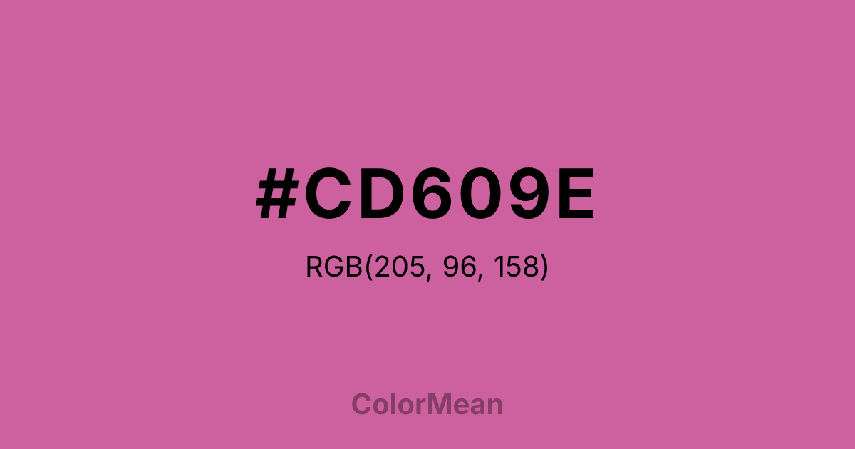 Color swatch image showing #CD609E with RGB(205,96,158) values