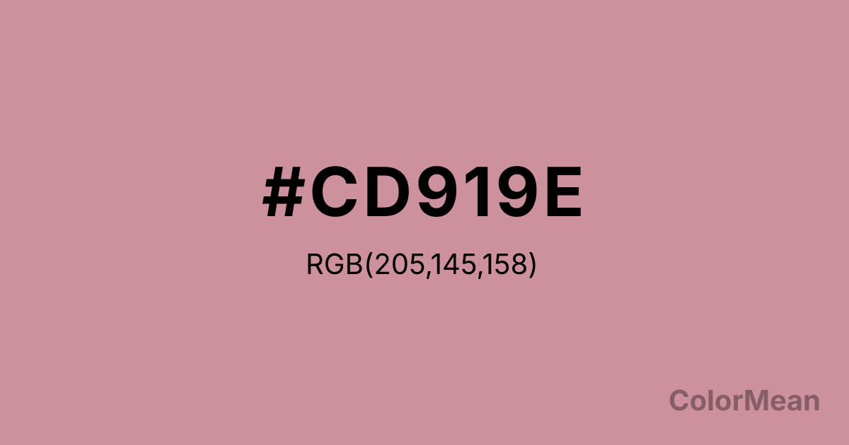 Color swatch image showing Pink3 (#CD919E) with RGB(205,145,158) values