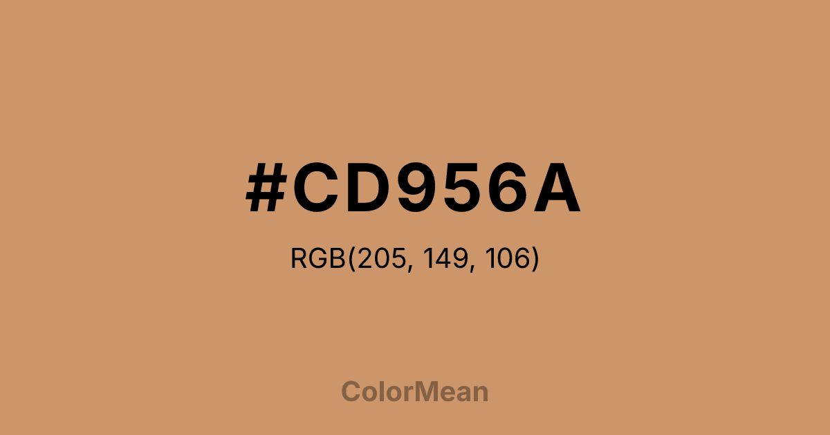 Color swatch image showing #CD956A with RGB(205,149,106) values