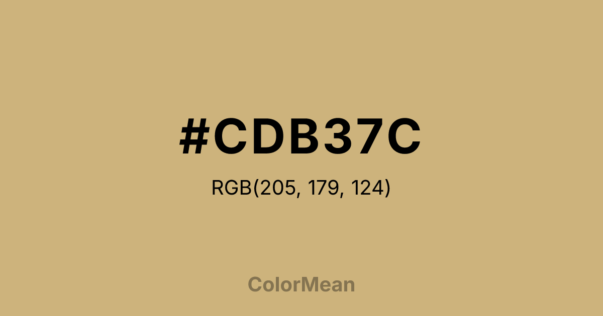 Color swatch image showing #CDB37C with RGB(205,179,124) values