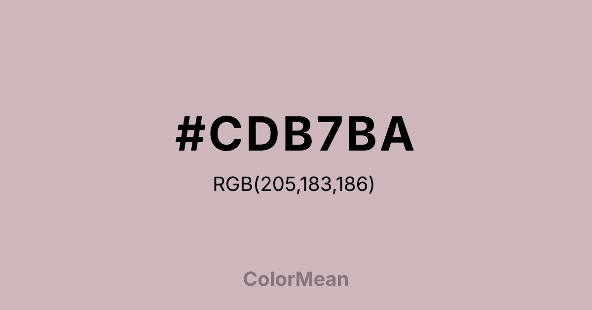 Color swatch image showing #CDB7BA with RGB(205,183,186) values