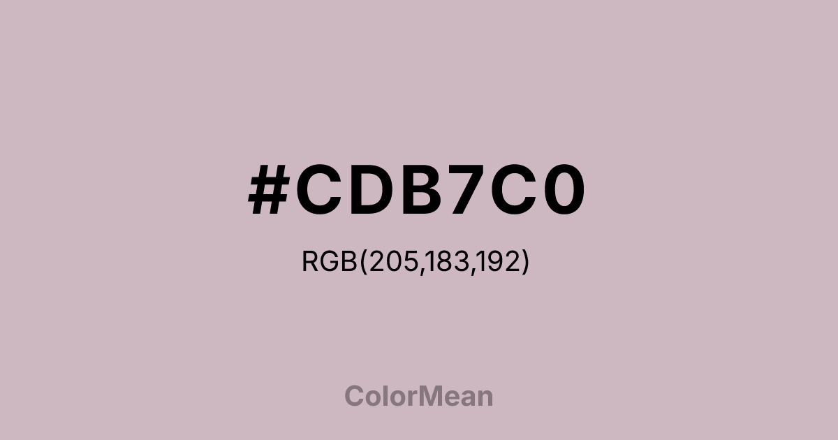 Color swatch image showing #CDB7C0 with RGB(205,183,192) values
