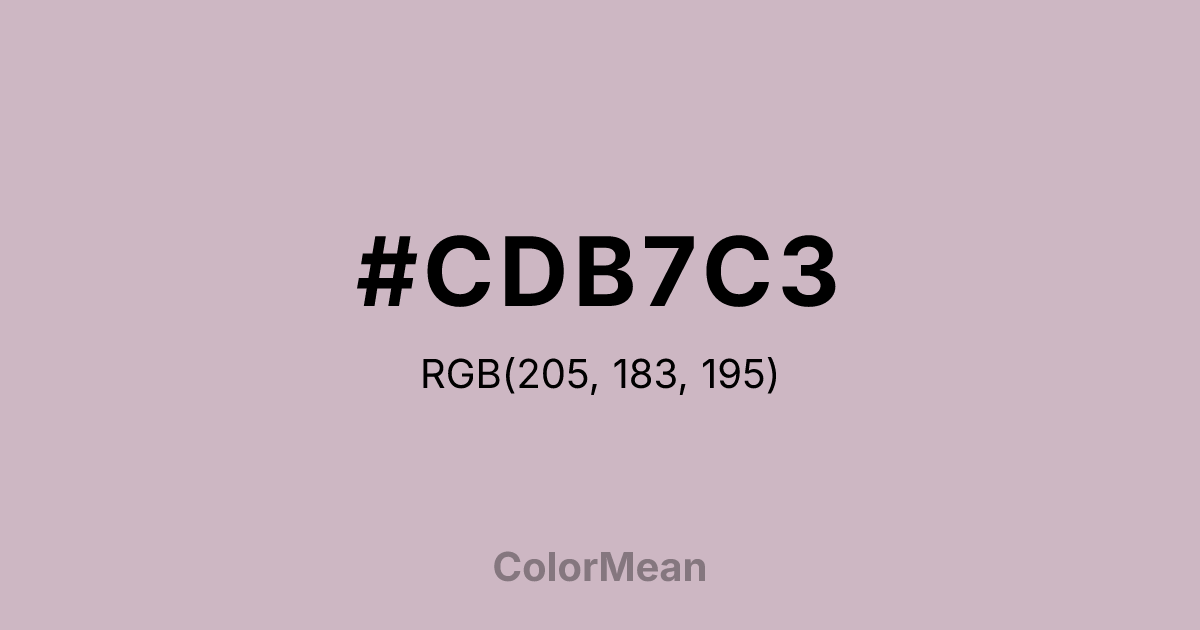 Color swatch image showing #CDB7C3 with RGB(205,183,195) values