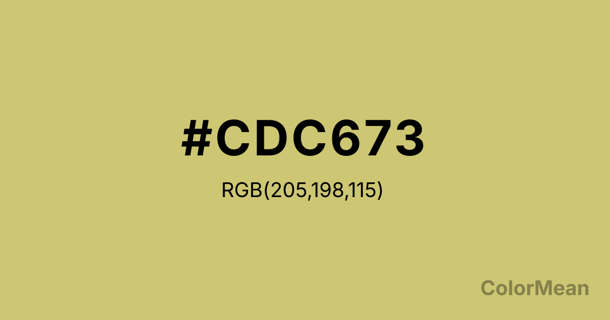 Color swatch image showing Khaki3 (#CDC673) with RGB(205,198,115) values