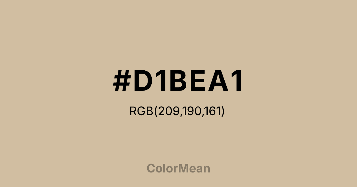 Color swatch image showing #D1BEA1 with RGB(209,190,161) values