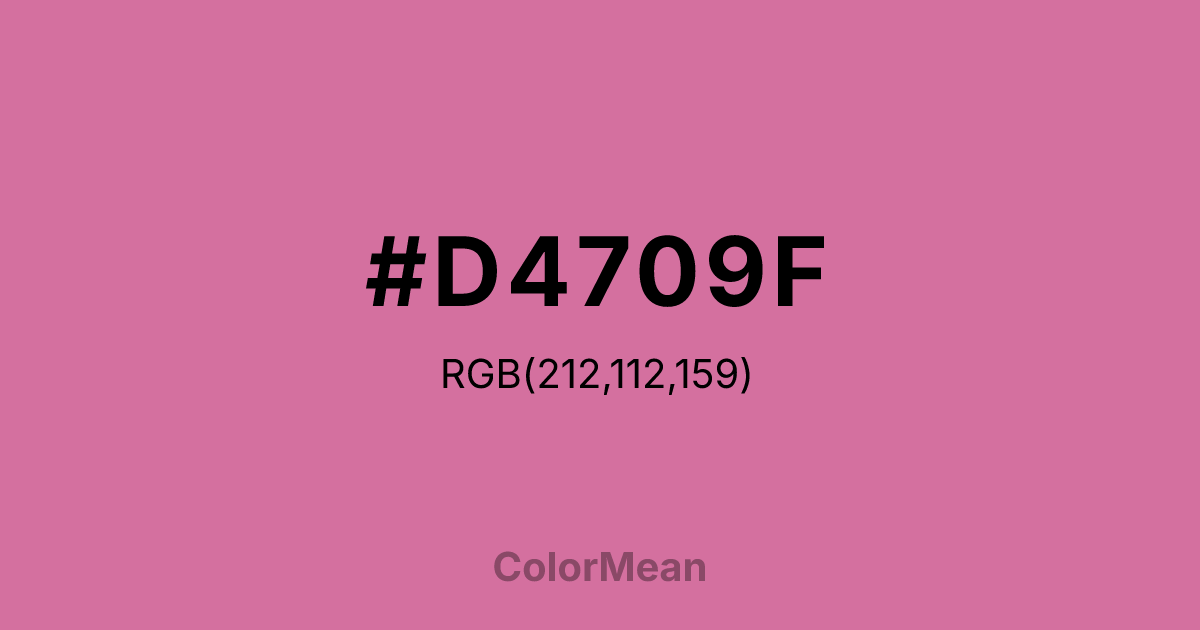Color swatch image showing #D4709F with RGB(212,112,159) values