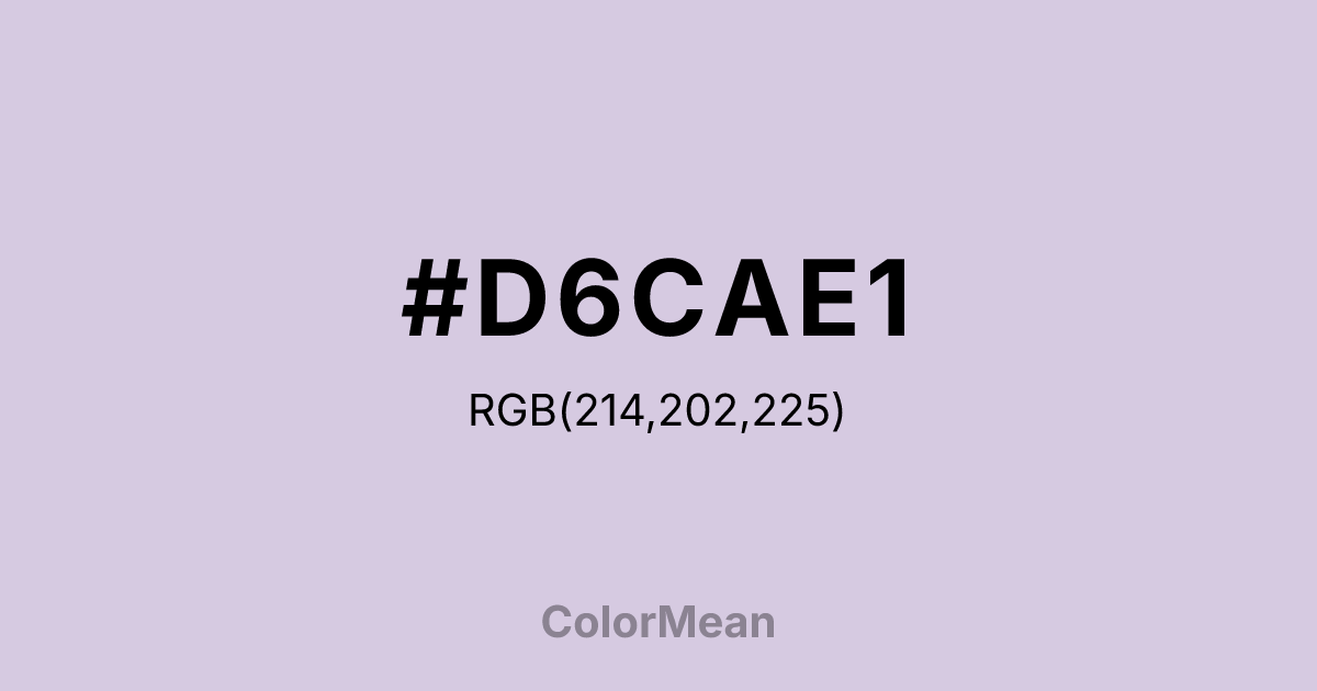 Color swatch image showing #D6CAE1 with RGB(214,202,225) values