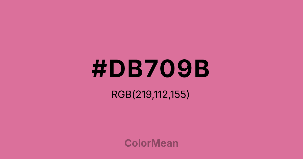Color swatch image showing #DB709B with RGB(219,112,155) values